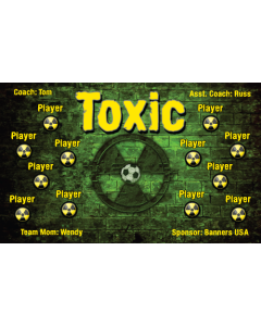 Toxic Soccer 9oz Fabric Team Banner E-Z Order