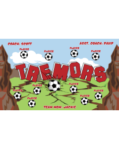 Tremors Soccer 9oz Fabric Team Banner E-Z Order