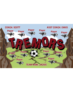 Tremors Soccer 9oz Fabric Team Banner E-Z Order