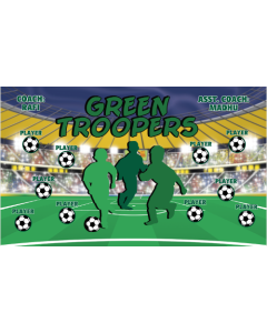 Green Troopers Soccer 9oz Fabric Team Banner E-Z Order