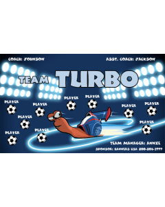 Team Turbo Soccer 9oz Fabric Team Banner E-Z Order