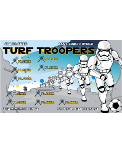 Turf Troopers Soccer 9oz Fabric Team Banner E-Z Order