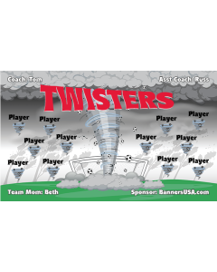 Twisters Soccer 9oz Fabric Team Banner E-Z Order