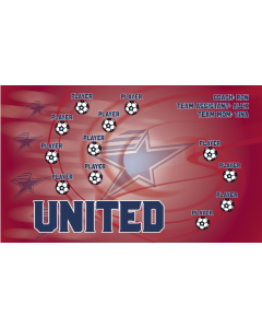 United Soccer 9oz Fabric Team Banner E-Z Order