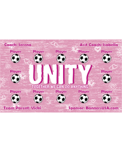 Unity Soccer 9oz Fabric Team Banner E-Z Order
