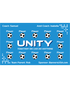 Unity Soccer 9oz Fabric Team Banner E-Z Order