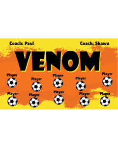 Venom Soccer 9oz Fabric Team Banner E-Z Order