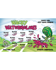 Wacky Watermelons Soccer 9oz Fabric Team Banner E-Z Order