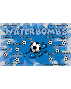 Waterbombs Soccer 9oz Fabric Team Banner E-Z Order