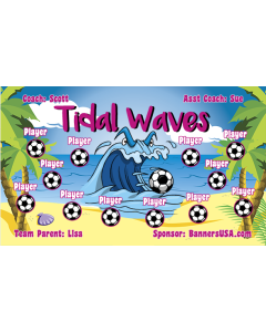 Tidal Waves Soccer 9oz Fabric Team Banner E-Z Order