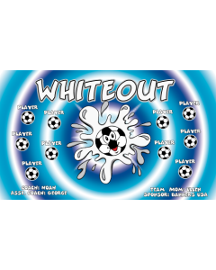 Whiteout Soccer 9oz Fabric Team Banner E-Z Order