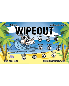 Wipeout Soccer 9oz Fabric Team Banner E-Z Order