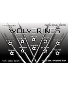 Wolverines Soccer 9oz Fabric Team Banner E-Z Order