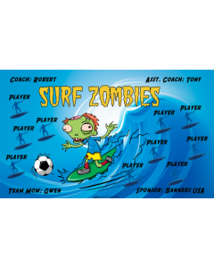 Surf Zombies Soccer 9oz Fabric Team Banner E-Z Order