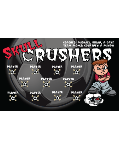 Skull Crushers Soccer 9oz Fabric Team Banner DIY Live Designer