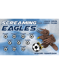 Screaming Eagles Soccer 9oz Fabric Team Banner DIY Live Designer