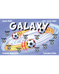 Galaxy Soccer 9oz Fabric Team Banner DIY Live Designer
