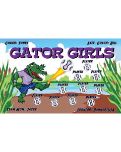 Gator Girls Soccer 9oz Fabric Team Banner DIY Live Designer
