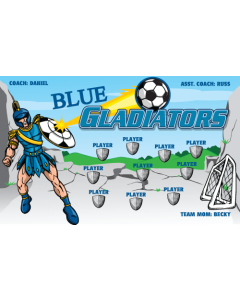 Blue Gladiators Soccer 13oz Vinyl Team Banner DIY Live Designer