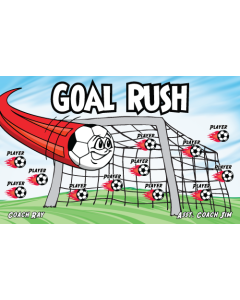 Goal Rush Soccer 9oz Fabric Team Banner DIY Live Designer