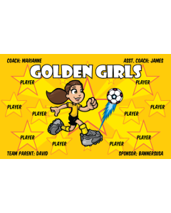 Golden Girls Soccer 9oz Fabric Team Banner DIY Live Designer