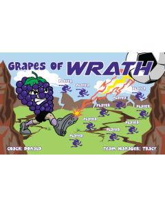 Grapes of Wrath Soccer 9oz Fabric Team Banner DIY Live Designer