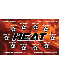 Heat Soccer 9oz Fabric Team Banner DIY Live Designer
