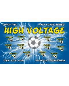 High Voltage Soccer 9oz Fabric Team Banner DIY Live Designer