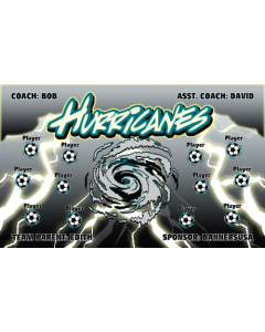 Hurricanes Soccer 9oz Fabric Team Banner DIY Live Designer