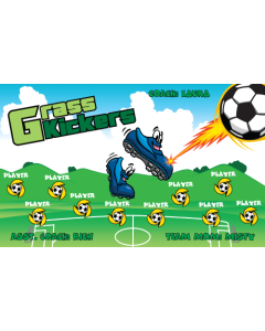 Grass Kickers Soccer 9oz Fabric Team Banner DIY Live Designer