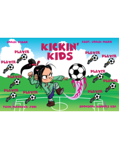 Kickin' Kids Soccer 9oz Fabric Team Banner DIY Live Designer