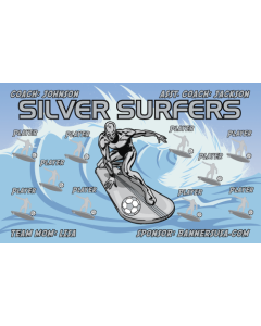 Silver Surfers Soccer 9oz Fabric Team Banner DIY Live Designer