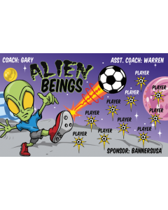 Alien Beings Soccer Vinyl Team Banner Live Designer