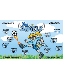 Blue Angels Soccer Fabric Team Banner Live Designer
