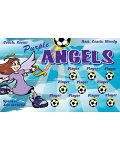 Purple Angels Soccer Vinyl Team Banner Live Designer