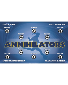 Annihilators Soccer Fabric Team Banner Live Designer