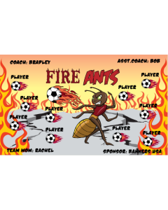 Fire Ants Soccer Fabric Team Banner Live Designer
