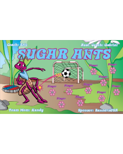 Sugar Ants Soccer Fabric Team Banner Live Designer