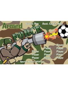 Armed Force Soccer Fabric Team Banner Live Designer