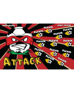 Attack Soccer Fabric Team Banner Live Designer