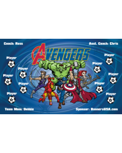 Avengers Soccer Vinyl Team Banner Live Designer