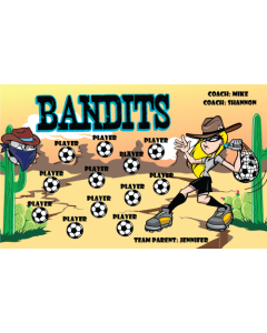 Bandits Soccer 9oz Fabric Team Banner DIY Live Designer