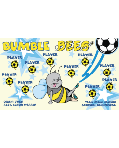 Bumble Bees Soccer 13oz Vinyl Team Banner DIY Live Designer