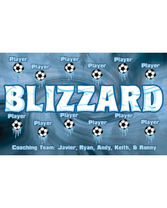Blizzard Soccer 9oz Fabric Team Banner DIY Live Designer
