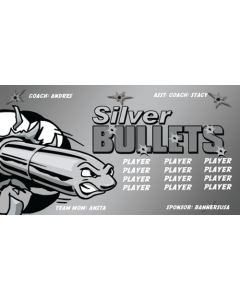 Silver Bullets Soccer 9oz Fabric Team Banner DIY Live Designer