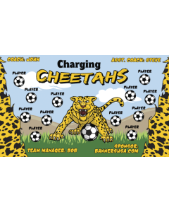 Charging Cheetahs Soccer 9oz Fabric Team Banner DIY Live Designer