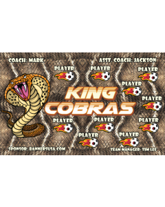 King Cobras Soccer 13oz Vinyl Team Banner DIY Live Designer
