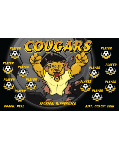 Cougars Soccer 13oz Vinyl Team Banner DIY Live Designer