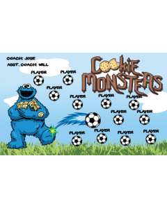Cookie Monsters Soccer 9oz Fabric Team Banner DIY Live Designer