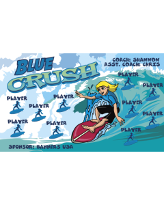Blue Crush Soccer 13oz Vinyl Team Banner DIY Live Designer
